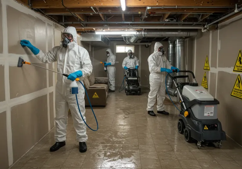 Basement Moisture Removal and Structural Drying process in Imbery, PR